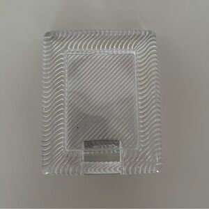 Vintage Mikasa Handmade Crystal Glass Rectangle Picture Frame 4 1/3" x 3" Image